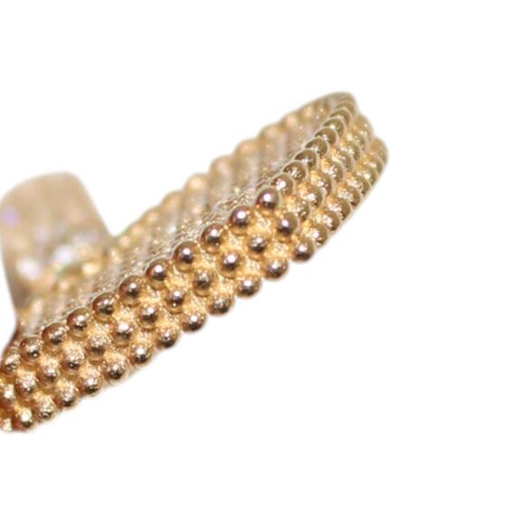 Double-sided 14k Gold Full Crystal Necklace Pendant Charm 4.6 Grams - Picture 9 of 9